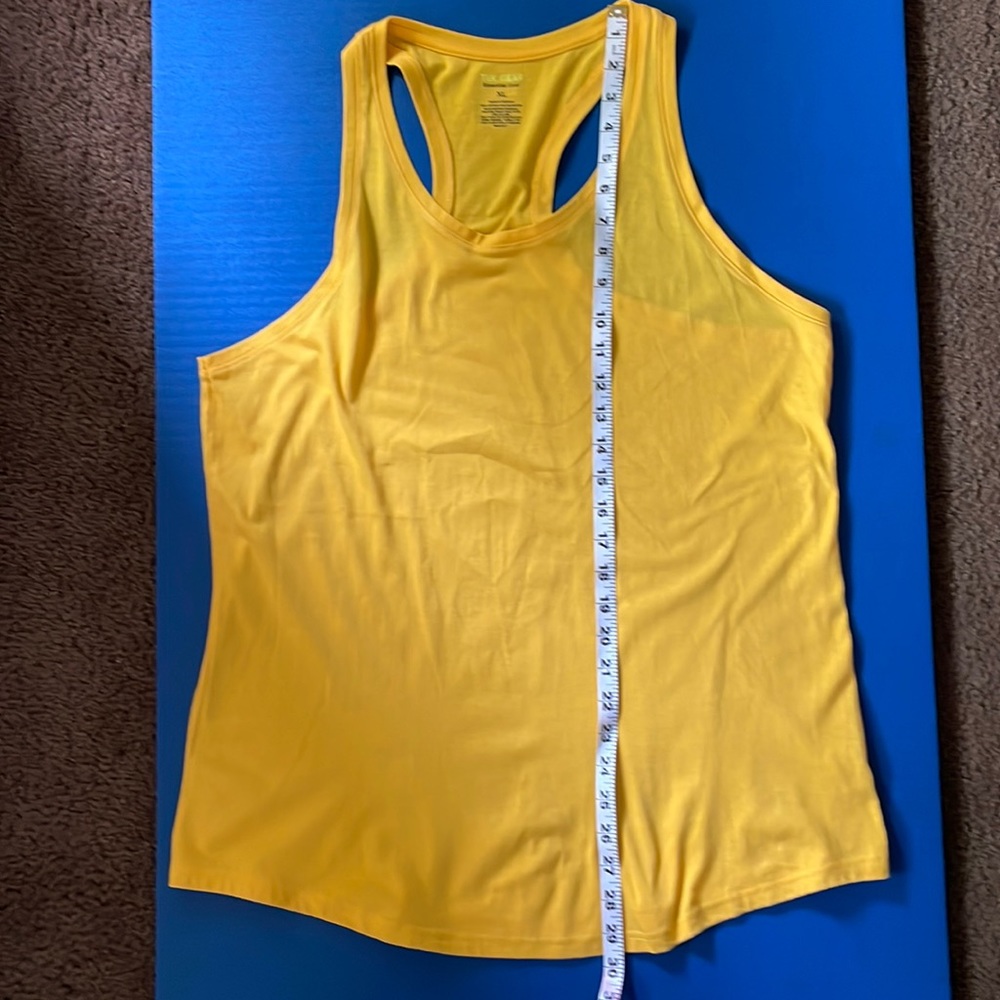Tek Gear Dk Yellow Racerback Tank in XL